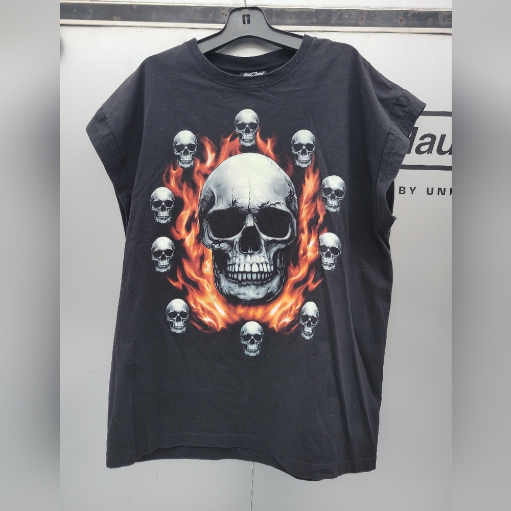 Vintage Rock Chang skull t shirt, 1/4 sleeve, size XXL